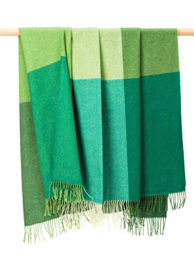 Lambswool Throw Green Mix - Col.608