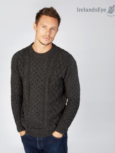 Unisex Heavyweight Aran Sweater - Graphite