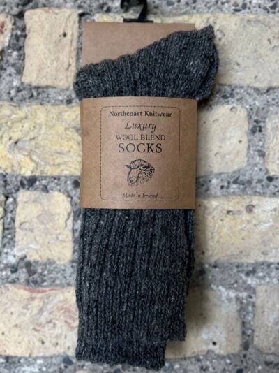 Mens Luxury Wool Blend Socks Charcoal