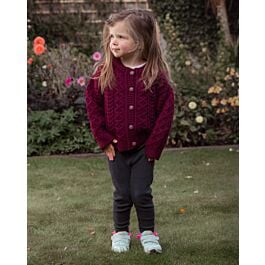 Children's 2025 burgundy cardigan